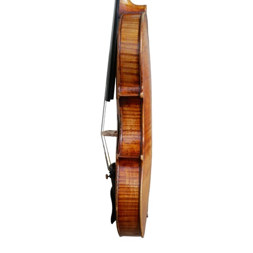 398 - AN EARLY/MID 19TH CENTURY FRENCH ? VIOLIN
Unlabelled, model Guarneri, colour orange.
(length of back... 