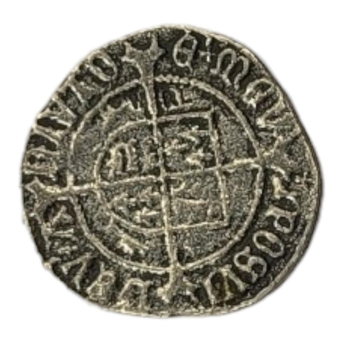 59 - A KING HENRY VII, 1457 - 1509, A REPLICA SILVER HALF GROAT HAMMERED COIN
Bearing portrait bust and s... 