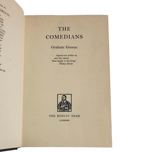 392 - GRAHAM GREENE, THE COMEDIANS, DUST JACKET BY IVAN LAPPER
First published for The Bodley Head Ltd, by... 