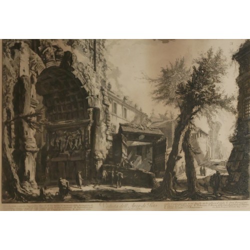 448 - AFTER GIOVANNI BATTISTA PIRANESI, 1720 - 1788, AN ITALIAN BLACK AND WHITE LANDSCAPE ENGRAVING
Titled... 