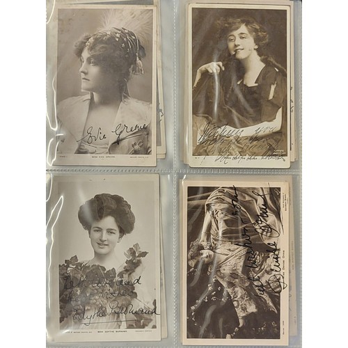 377 - A COLLECTION OF EARLY 20TH CENTURY THEATRICAL POSTCARDS
Many of which are signed to Miss Ethel Erski... 