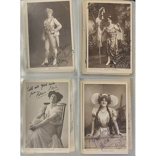 377 - A COLLECTION OF EARLY 20TH CENTURY THEATRICAL POSTCARDS
Many of which are signed to Miss Ethel Erski... 