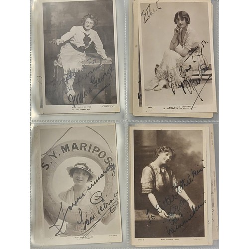 377 - A COLLECTION OF EARLY 20TH CENTURY THEATRICAL POSTCARDS
Many of which are signed to Miss Ethel Erski... 