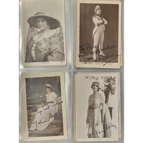 377 - A COLLECTION OF EARLY 20TH CENTURY THEATRICAL POSTCARDS
Many of which are signed to Miss Ethel Erski... 