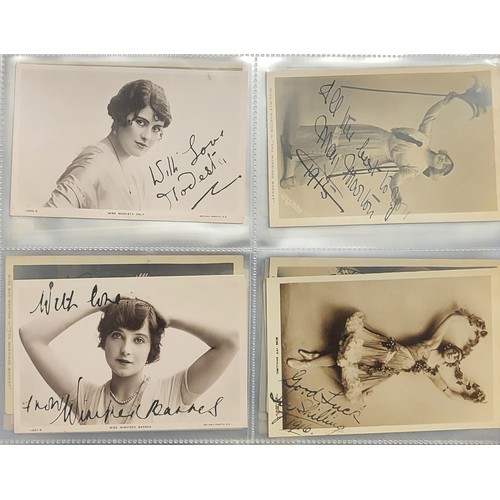 377 - A COLLECTION OF EARLY 20TH CENTURY THEATRICAL POSTCARDS
Many of which are signed to Miss Ethel Erski... 