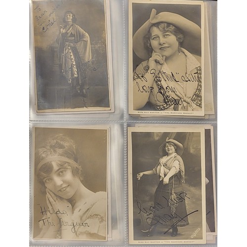 377 - A COLLECTION OF EARLY 20TH CENTURY THEATRICAL POSTCARDS
Many of which are signed to Miss Ethel Erski... 