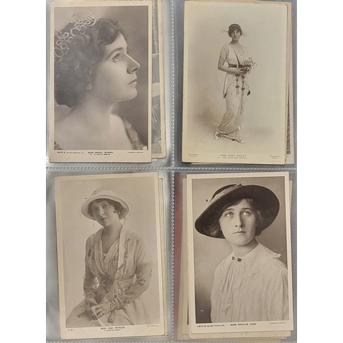 377 - A COLLECTION OF EARLY 20TH CENTURY THEATRICAL POSTCARDS
Many of which are signed to Miss Ethel Erski... 