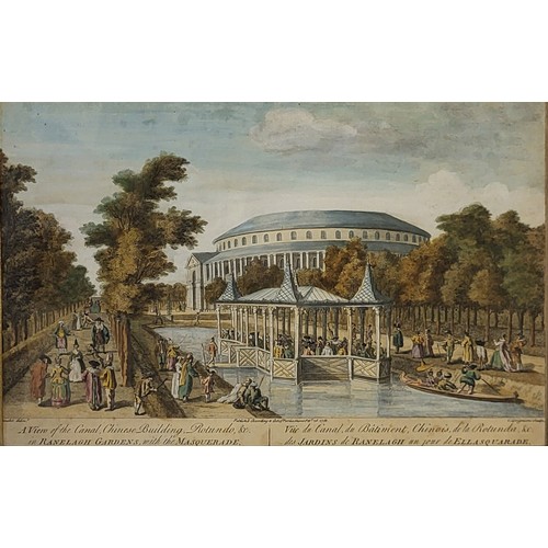 468 - THOMAS BOWLES, BRITISH, C. 1712 - 1767, HAND COLOURED ENGRAVING
View of the Rotunda in Ranelagh Gard... 