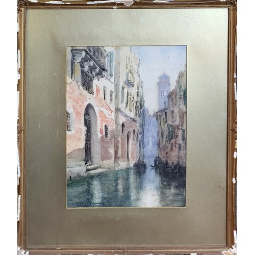 477 - A COLLECTION OF FOUR LATE 19TH/EARLY 20TH CENTURY WATERCOLOUR, LANDSCAPES
To include a Venetian scen... 