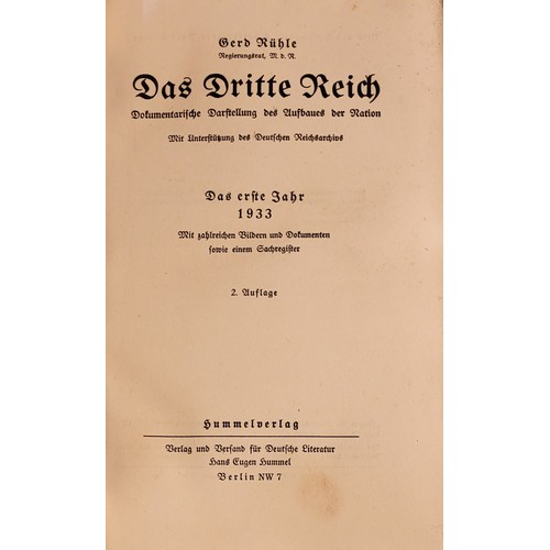 388 - DOS DRITTE REICH, 1933 - 1938, SEVEN VOLUMES
In a storage case.

Condition: good, some natural wear