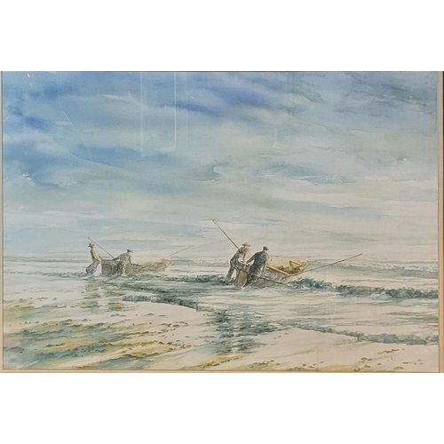 500 - JOHN WHITE, 20TH CENTURY WATERCOLOUR
Titled ‘Cromer Daybreak’, signed, framed and glazed.
(73cm x 51... 