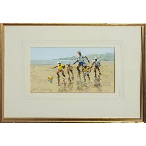 492 - VALERIE BATCHELOR, GOUACHE
Titled ‘Beach Games’, signed lower left, framed.
37cm x 31cm