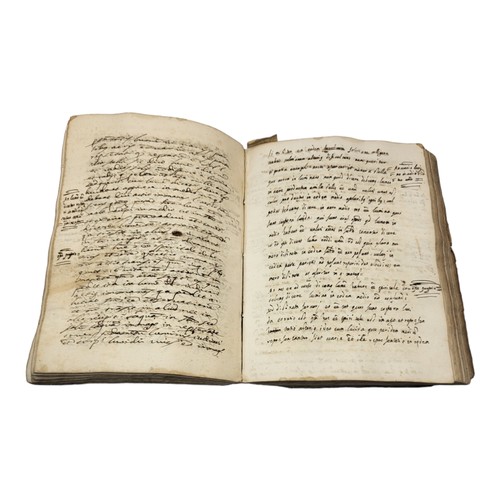 390 - A 16TH CENTURY ITALIAN VELLUM BOUND MANUSCRIPT
Comprising 220 leaves, some relating to the subject m... 