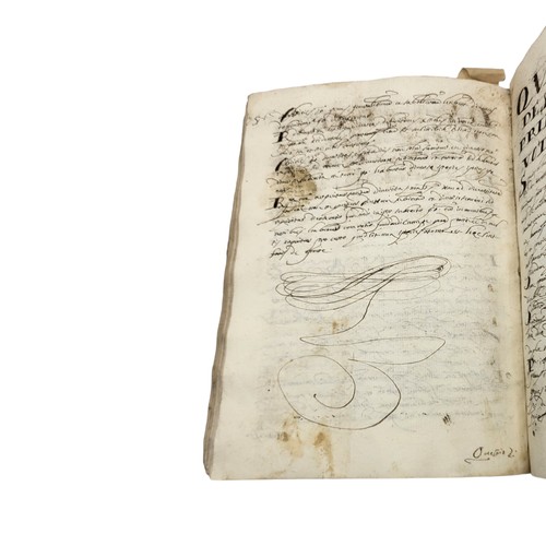 389 - A LATE 17TH/EARLY 18TH CENTURY ITALIAN VELLUM BOUND MANUSCRIPT, Comprising approximately 350 leaves,... 