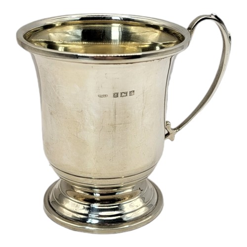 9A - BREWIS & CO., A MID 20TH CENTURY HALLMARKED SILVER MUG
Birmingham, 1952, commemorating occasion of s... 