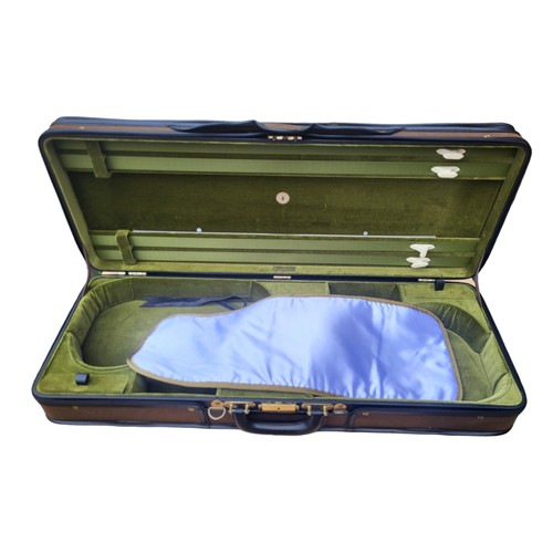 398A - ATTRIBUTED TO M.A. GORDGE, A 20TH CENTURY DOUBLE VIOLIN CASE
With brown canvas cover and green velve... 