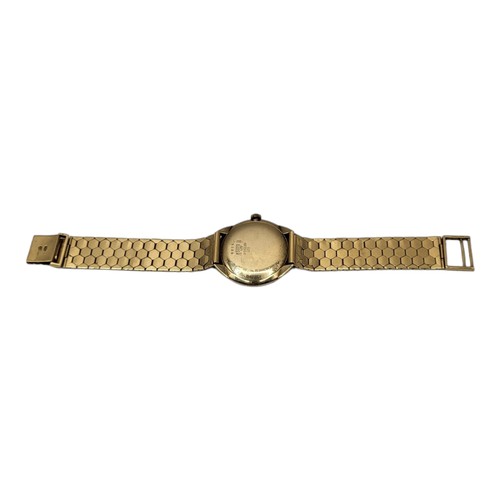 26A - MISTAS, A VINTAGE 9CT GOLD GENT’S WATCH ON 18CT GOLD STRAP
Marked number ‘3020’ to case, on honeycom... 