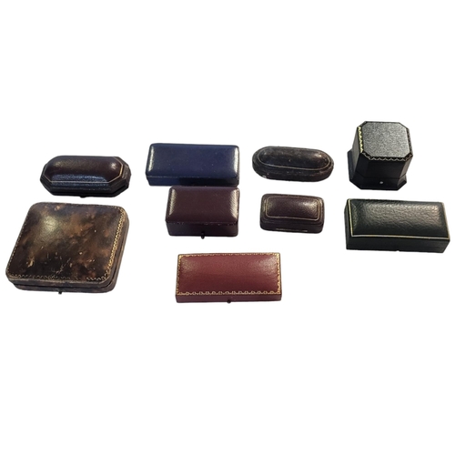 122 - A COLLECTION OF EARLY 20TH CENTURY JEWELLERY BOXES
Various sizes and makers, to include two Asprey b... 