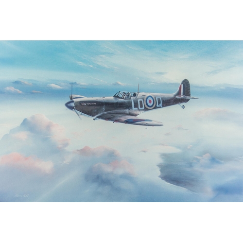 346 - KEITH HILL 'TRIBUTE TO THE FEW', A LARGE SIGNED AND FRAMED LIMITED EDITION WWII SPITFIRE PRINT.
From... 