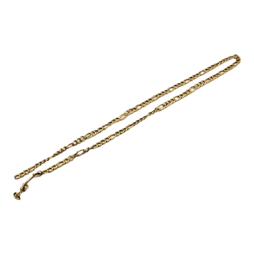 41 - A 22CT GOLD LADIES' NECKLACE 
With row of trace link chain, marked .916.
(length 46cm, weight 10g)