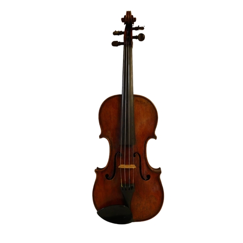 350 - A LATE 18TH/EARLY 19TH CENTURY PANORMO SCHOOL VIOLIN
labelled Vincenzo Panormo fecit.
(length of bac... 