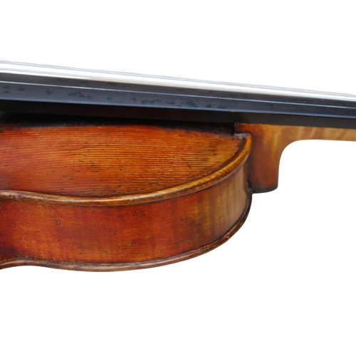 350 - A LATE 18TH/EARLY 19TH CENTURY PANORMO SCHOOL VIOLIN
labelled Vincenzo Panormo fecit.
(length of bac... 