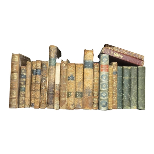 456 - A LARGE COLLECTION OF 18TH/19TH CENTURY LITERATURE 
Including The Rambler, 1793, 4 vols, Pamela or V... 