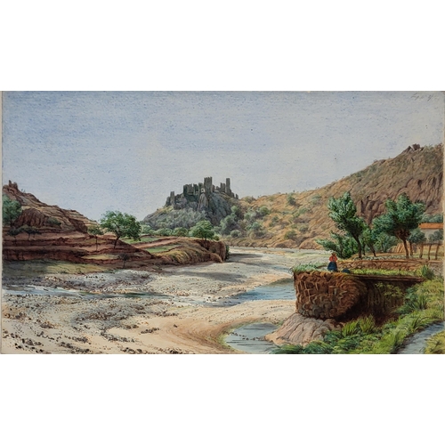 255 - WITHDRAWN GEMENOS, A MID 19TH CENTURY FRENCH VIEW WATERCOLOUR, DATED 1860
Sketched by Edward W. Mark... 