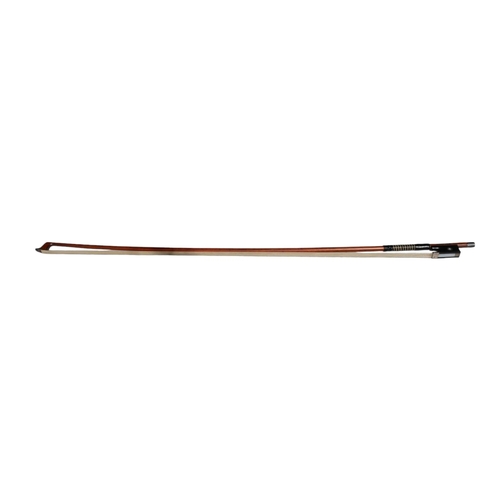 343 - WILLIAM C. RETFORD, A RARE WHITE METAL MOUNTED VIOLIN BOW
Satory style, round Paris eye, light brown... 