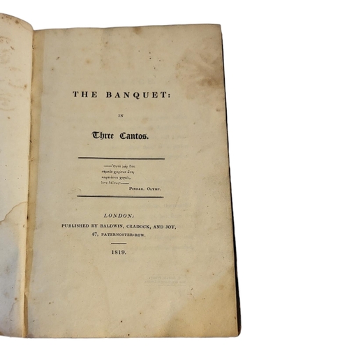 465 - BUSK, HANS, THE BANQUET: IN THREE CANTOS, 1819
London: Baldwin, Cradock, and Joy, 1819. 8vo. Engrave... 