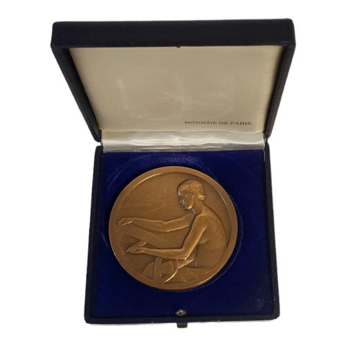 6A - PAUL NICLAUSSE, FRENCH SCULPTOR, 1879 - 1958, AN ART DECO CAST BRONZE MEDAL FOR MONNAIE DE PARIS
Cen... 