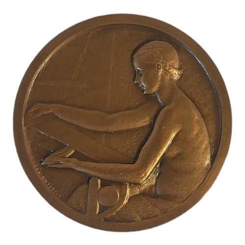 6A - PAUL NICLAUSSE, FRENCH SCULPTOR, 1879 - 1958, AN ART DECO CAST BRONZE MEDAL FOR MONNAIE DE PARIS
Cen... 