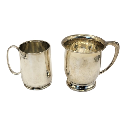 88 - TWO EARLY 20TH CENTURY SILVER CHRISTENING MUG
Plain form, hallmarked Sheffield, 1904 and Birmingham,... 