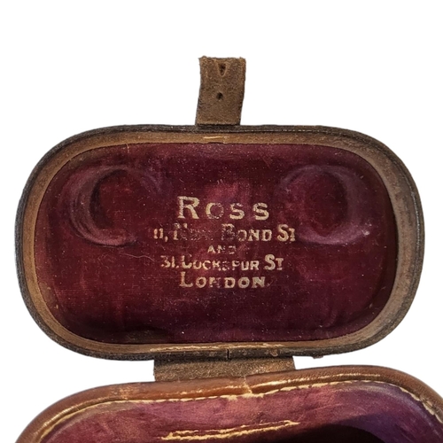 320A - A PAIR OF EARLY EDWARDIAN ROSS OF BOND STREET PRISM BINOCULARS, POWER 10
No: 5829, with a black leat... 