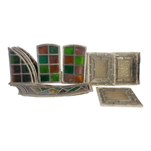 317A - A COLLECTION OF VICTORIAN STAINED GLASS WINDOW PANELS
Comprising six clear glass rectangular panels ... 