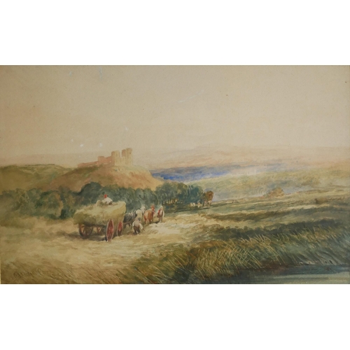 324 - DAVID I. COX, 1783 - 1859, WATERCOLOUR
Landscape Hay Travellers, signed and dated lower left, framed... 