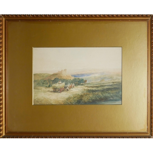 324 - DAVID I. COX, 1783 - 1859, WATERCOLOUR
Landscape Hay Travellers, signed and dated lower left, framed... 