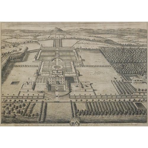 328 - EATON HALL, ECCLESTON, CHESHIRE, GROSVENOR ESTATE, 18TH CENTURY ENGRAVING 
Eaton Hall on the River D... 