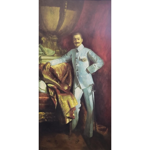 332 - FOLLOWER OF JOHN SINGER SARGENT, A LARGE LATE 20TH CENTURY OIL ON CANVAS
Portrait of Frank Athelstan... 