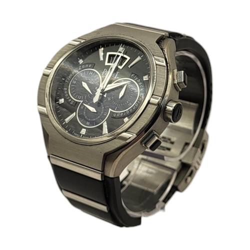 96 - PIAGET, A TITANIUM 'POLO' GENT’S AUTOMATIC WRISTWATCH
Black tone dial with fly back chronograph,thre... 