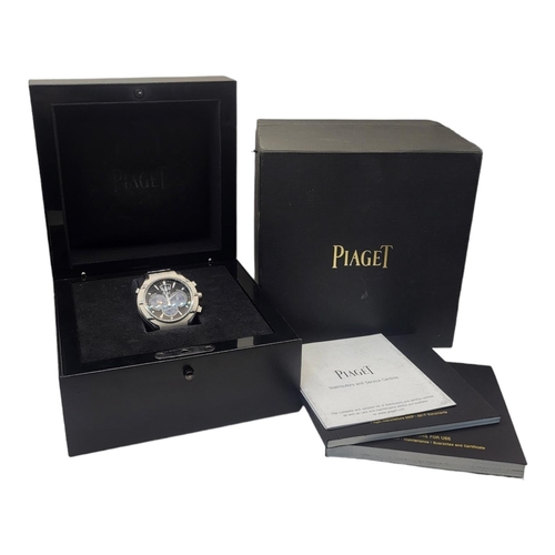 96 - PIAGET, A TITANIUM 'POLO' GENT’S AUTOMATIC WRISTWATCH
Black tone dial with fly back chronograph,thre... 