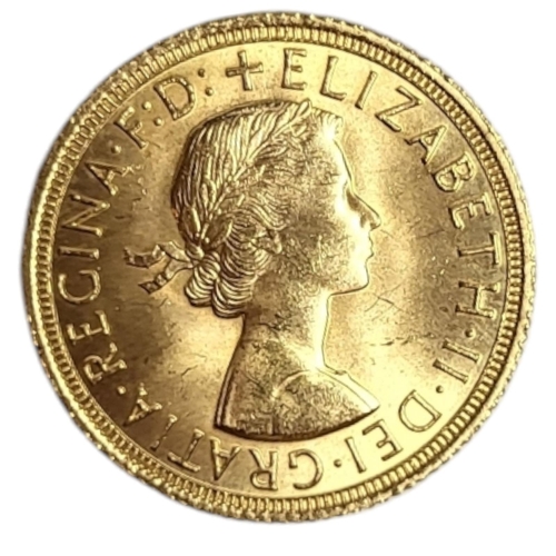 173 - A 20TH CENTURY 22CT GOLD FULL SOVEREIGN COIN, DATED 1962 
With King George and Dragon to reverse.

C... 