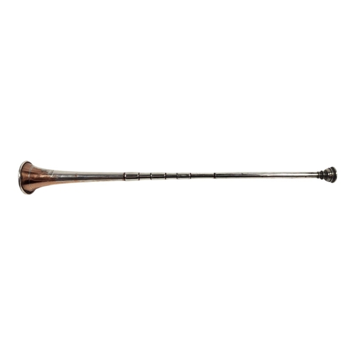 39 - SAMPSON MORDAN, AN EDWARDIAN SILVER HUNTING HORN
With inscription ‘IB from GMW 1907’, hallmarked Che... 