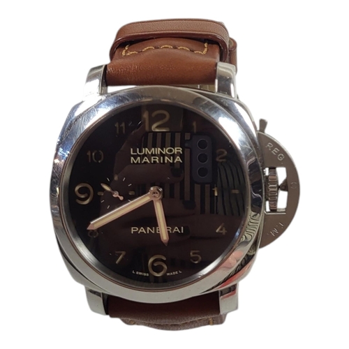 6 - PANERAI, A LUMINOR MARINA AUTOMATIC STAINLESS STEEL GENT’S WRISTWATCH
Having black tone dial with se... 