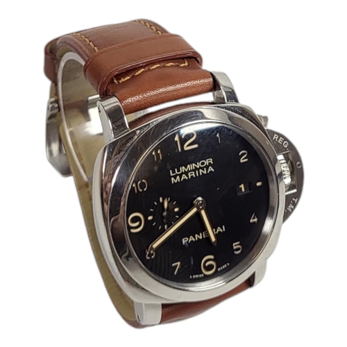 6 - PANERAI, A LUMINOR MARINA AUTOMATIC STAINLESS STEEL GENT’S WRISTWATCH
Having black tone dial with se... 