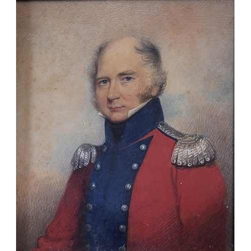 521 - ATTRIBUTED TO HENRY JACOB BURCH JUNIOR, 1763 - 1834, WATERCOLOUR ON CARD MILITARY PORTRAIT
Colonel T... 