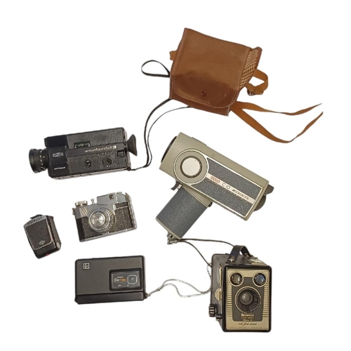 439 - COLLECTION OF VINTAGE CINE AND ROLL FILM CAMERAS. Including Emig Super 8 Astrozoom, Mikado Reflex Zo... 