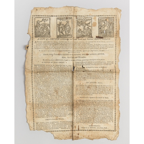 123 - A LATE 18TH/EARLY 19TH CENTURY PRINTED SHEET, 