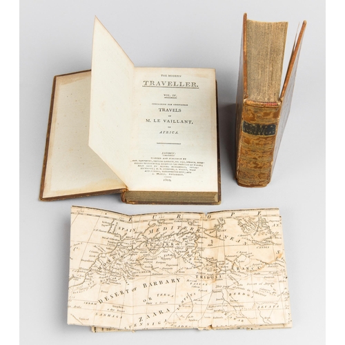 146 - THE MODERN TRAVELLER VOL I AND IV.
Published 1800. With 18th century map of Africa. Book dimensions ... 