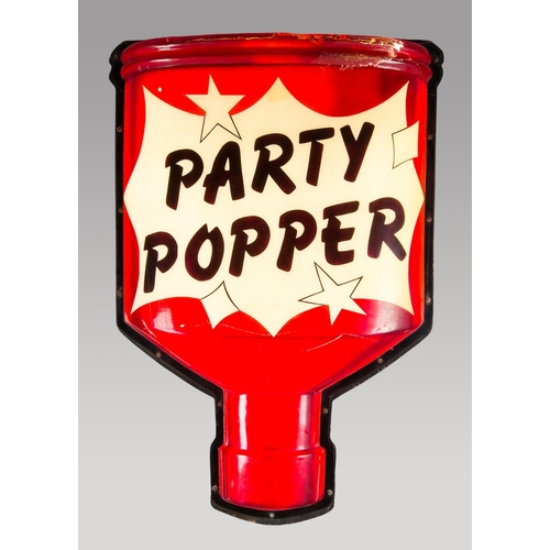 16 - A BLACKPOOL ILLUMINATIONS PARTY POPPER LIGHT.
(h 157cm x w 103cm x d 30cm). Provenance: From the pri... 